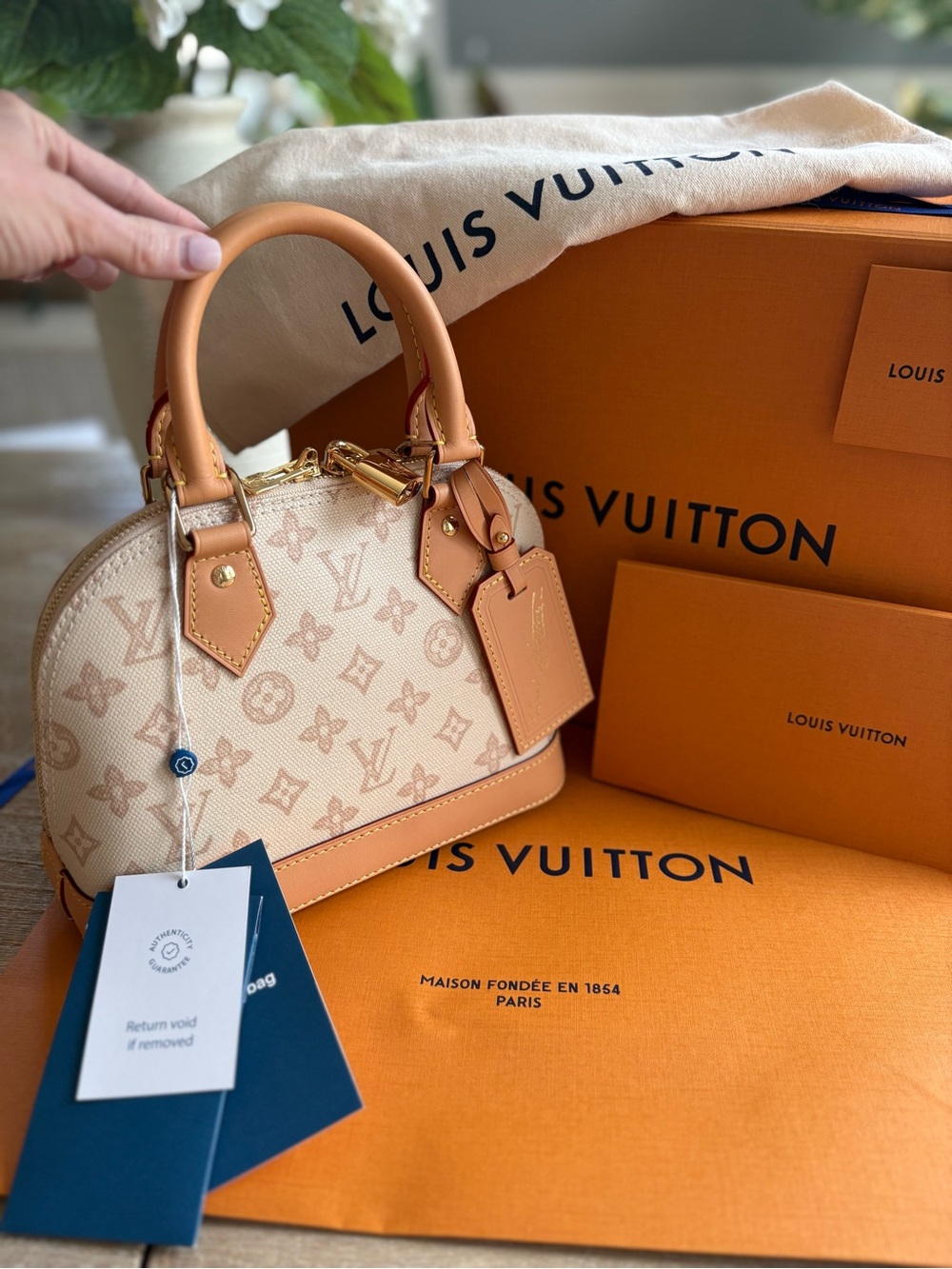 Louis Vuitton Alma BB Monogram Origine Lin 130th Anniversary limited edition NIB - Picture 3 of 16
